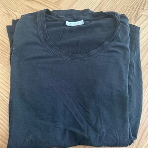 John Elliott Classic Black Tee Swoop Neck